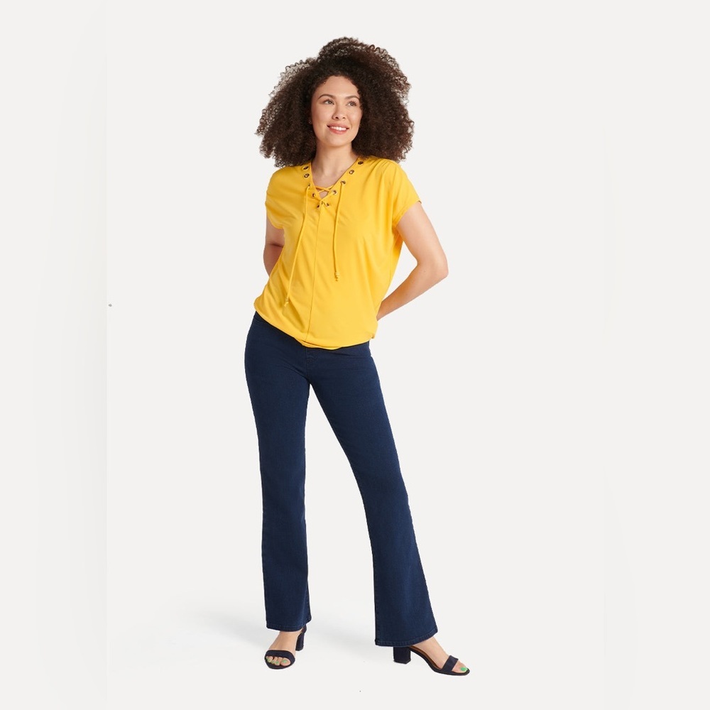 Betabrand Yoga Denim Jean Boot Cut Jeans Pants W1564-IN XL